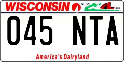WI license plate 045NTA