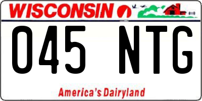 WI license plate 045NTG