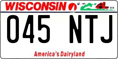 WI license plate 045NTJ