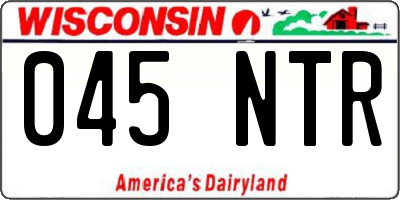 WI license plate 045NTR