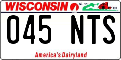 WI license plate 045NTS