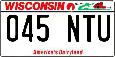WI license plate 045NTU