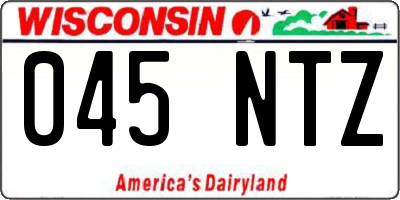 WI license plate 045NTZ