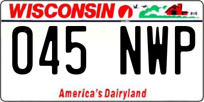 WI license plate 045NWP