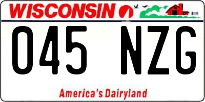 WI license plate 045NZG