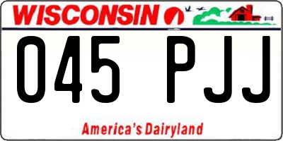 WI license plate 045PJJ