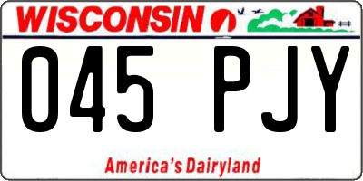WI license plate 045PJY
