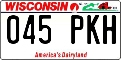 WI license plate 045PKH