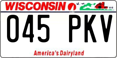 WI license plate 045PKV