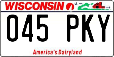 WI license plate 045PKY