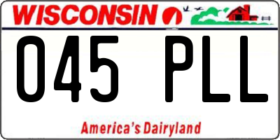 WI license plate 045PLL