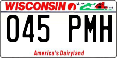 WI license plate 045PMH