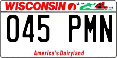 WI license plate 045PMN