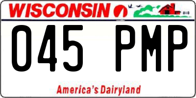 WI license plate 045PMP