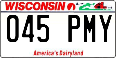 WI license plate 045PMY