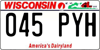 WI license plate 045PYH