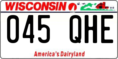 WI license plate 045QHE