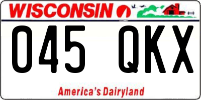 WI license plate 045QKX