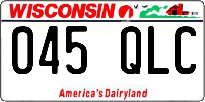 WI license plate 045QLC