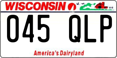 WI license plate 045QLP
