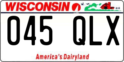WI license plate 045QLX