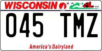 WI license plate 045TMZ
