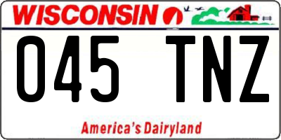 WI license plate 045TNZ