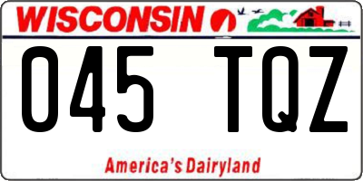 WI license plate 045TQZ