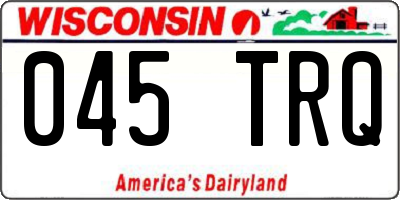 WI license plate 045TRQ
