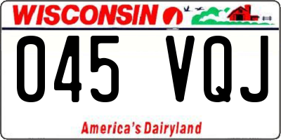 WI license plate 045VQJ