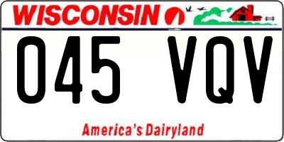 WI license plate 045VQV