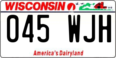 WI license plate 045WJH