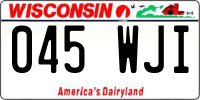 WI license plate 045WJI