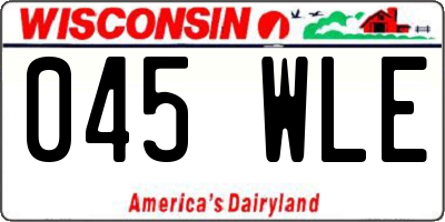 WI license plate 045WLE