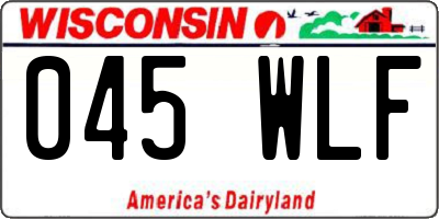 WI license plate 045WLF