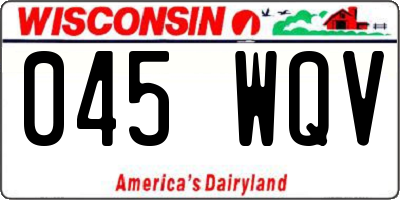 WI license plate 045WQV
