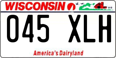 WI license plate 045XLH