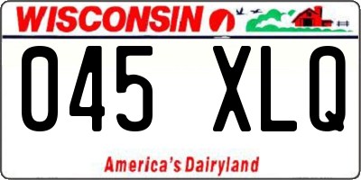WI license plate 045XLQ