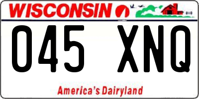 WI license plate 045XNQ