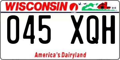 WI license plate 045XQH
