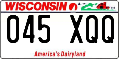WI license plate 045XQQ