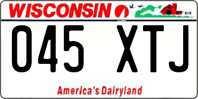 WI license plate 045XTJ