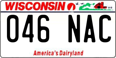 WI license plate 046NAC