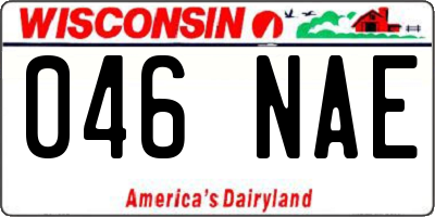 WI license plate 046NAE