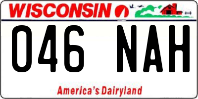 WI license plate 046NAH