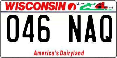 WI license plate 046NAQ