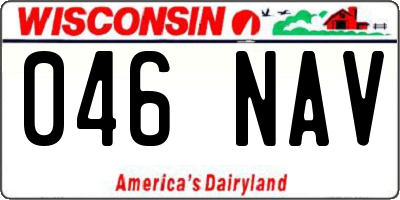 WI license plate 046NAV