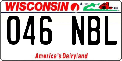 WI license plate 046NBL