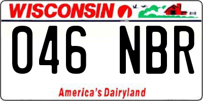 WI license plate 046NBR