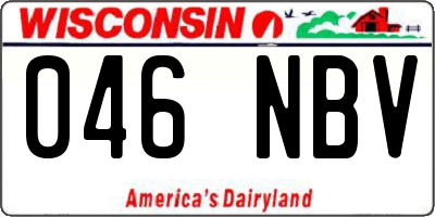 WI license plate 046NBV